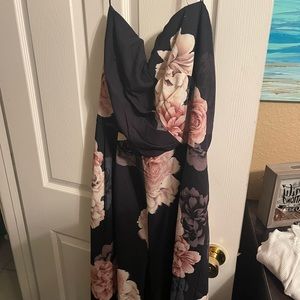 City chic strapless floral jumpsuit